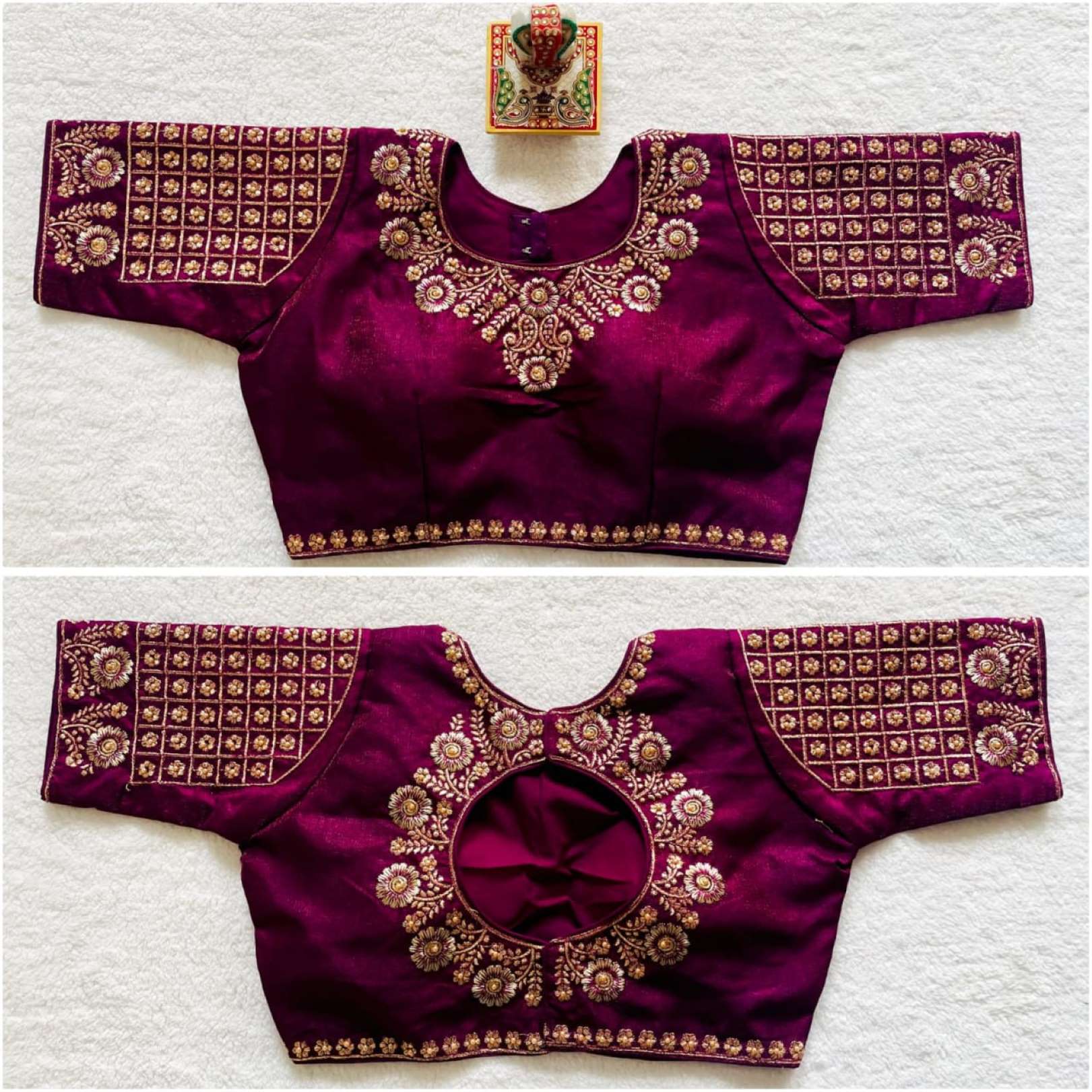 Sumshy Designer Embroidered Pure Cotton Readymade Blouse