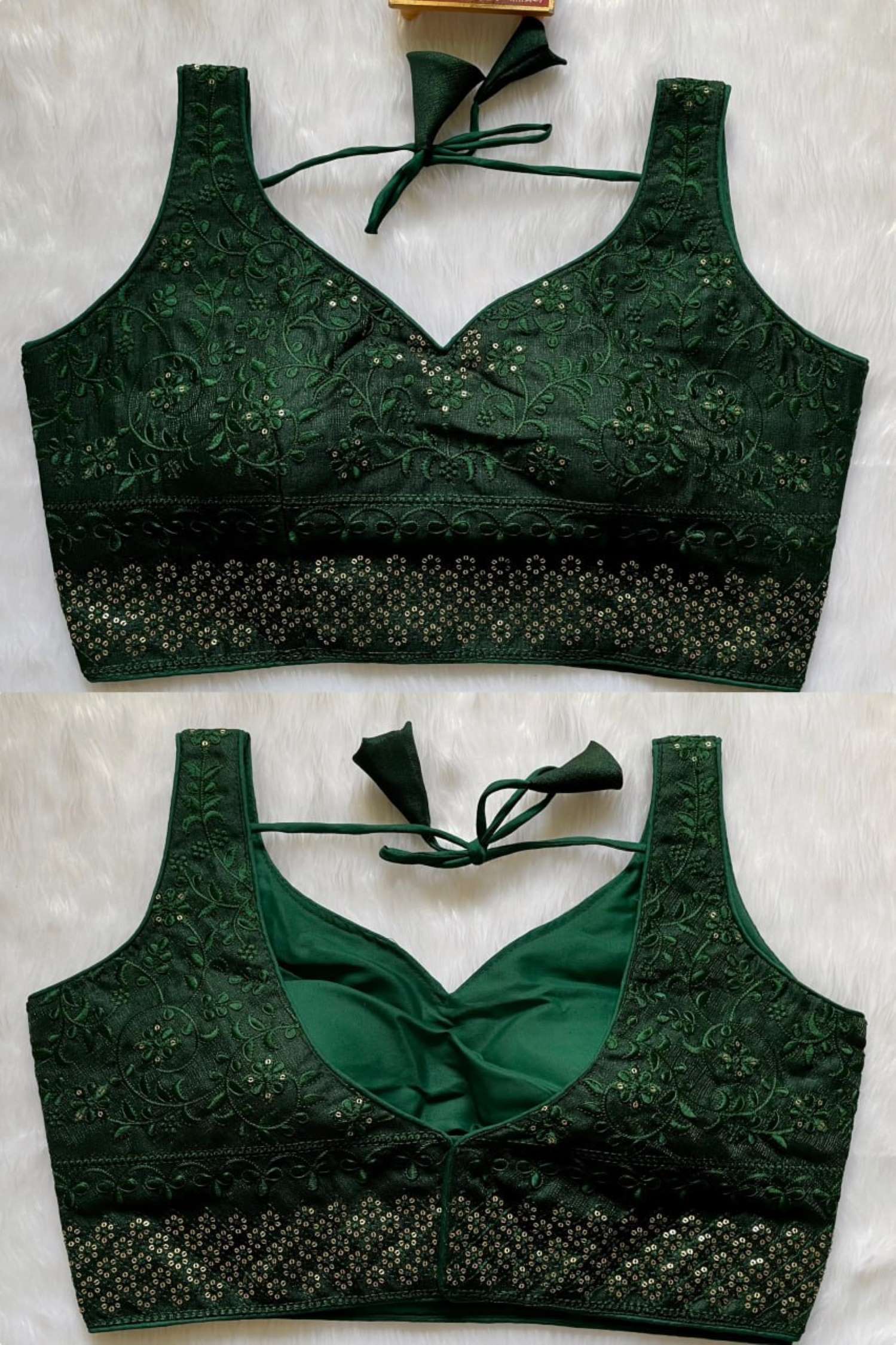 Sumshy New Design Embroidery Milan Silk Readymade Blouse