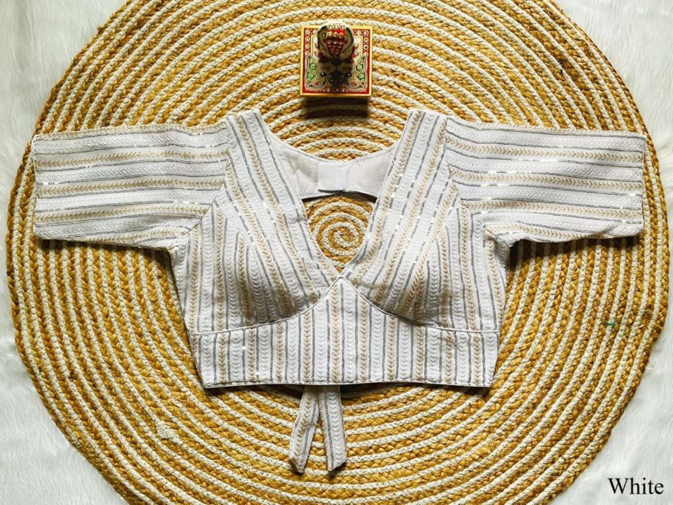 Sumshy Sabyasachi Sequence Faux Georgette Blouse