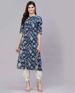 Sumshy Ladies Beautiful Printed Heavy Rayon Kurti Wholesale