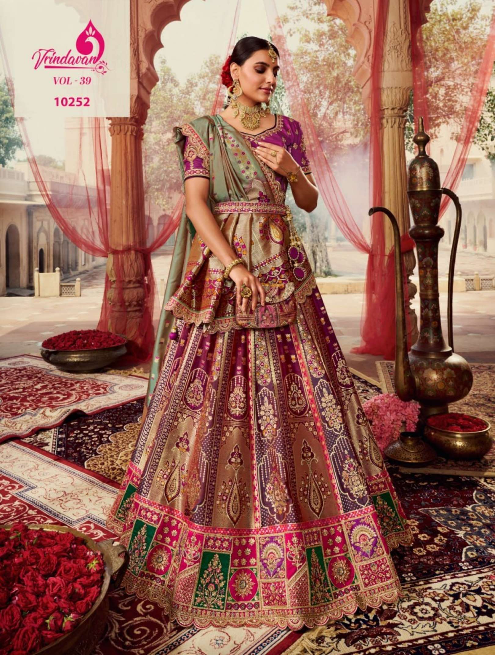 Royal Vrindavan Bridal Wear Banarasi Silk Lehenga Choli