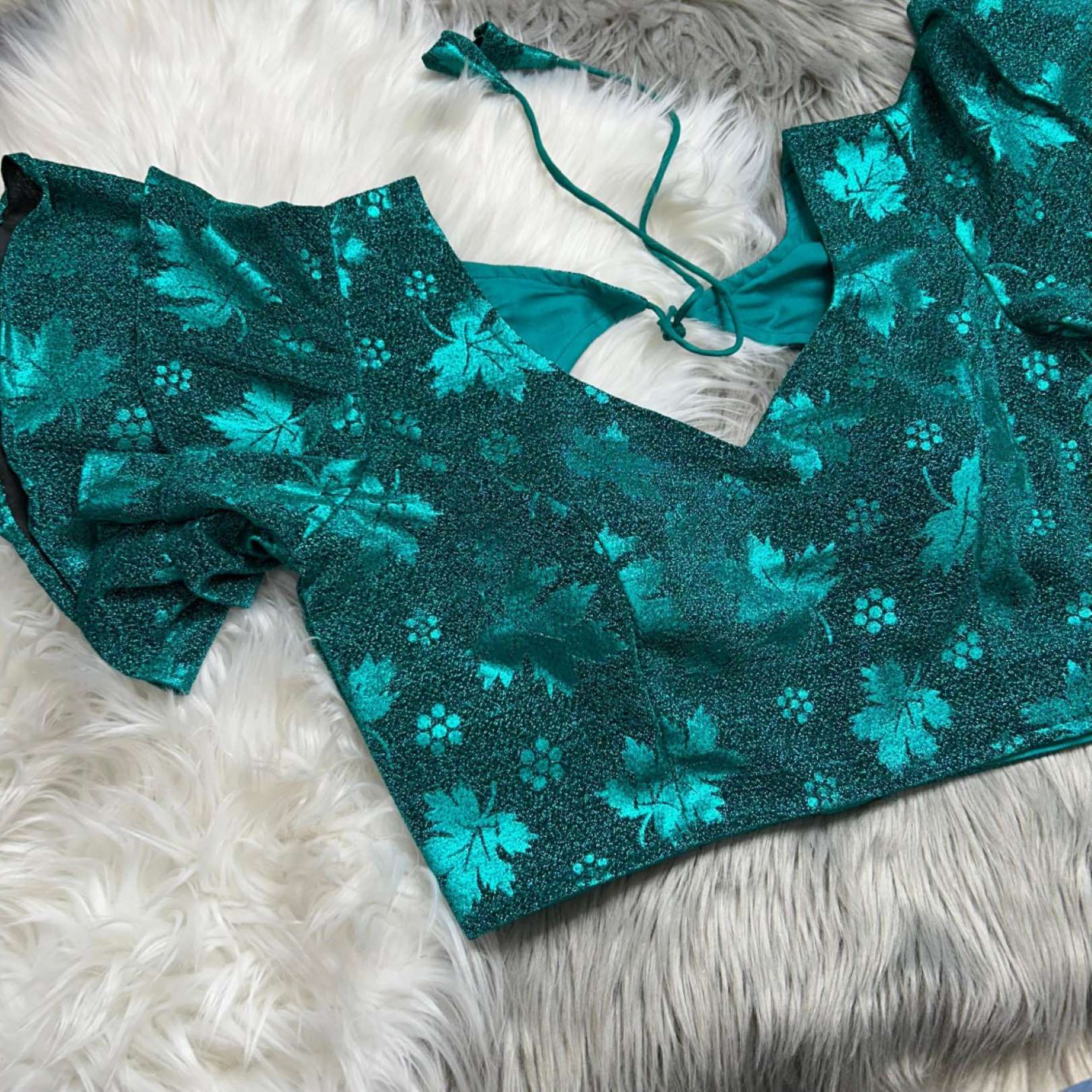 Sumshy Party Wear Ruffle Imported Koria Readymade Blouse