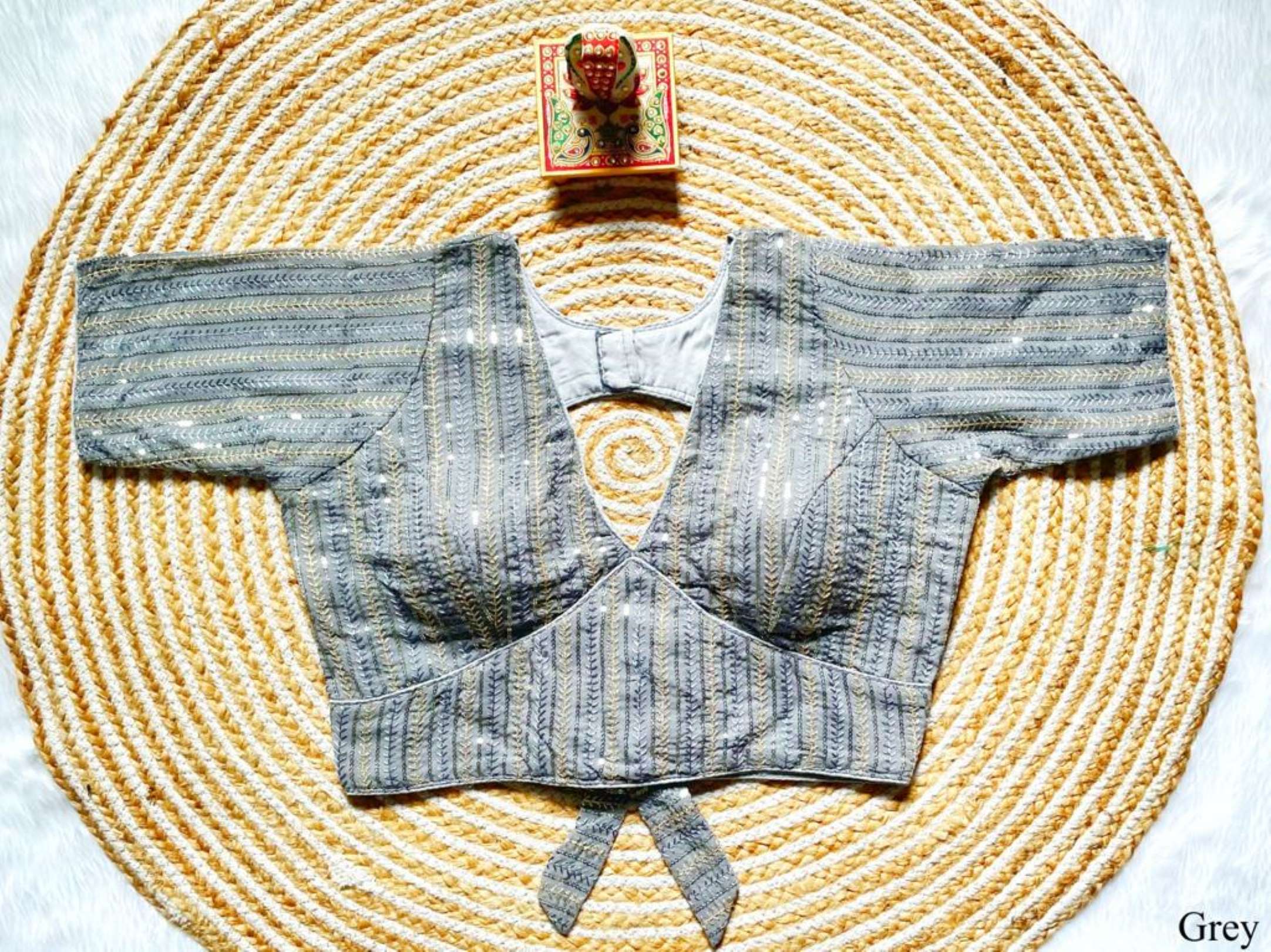 Sumshy Sabyasachi Sequence Faux Georgette Blouse