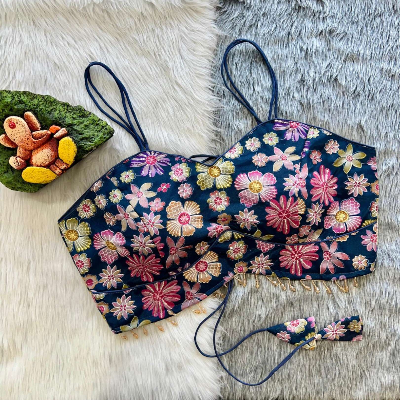 Sumshy Noodles Strips Heavy Chinon Silk Western Blouse