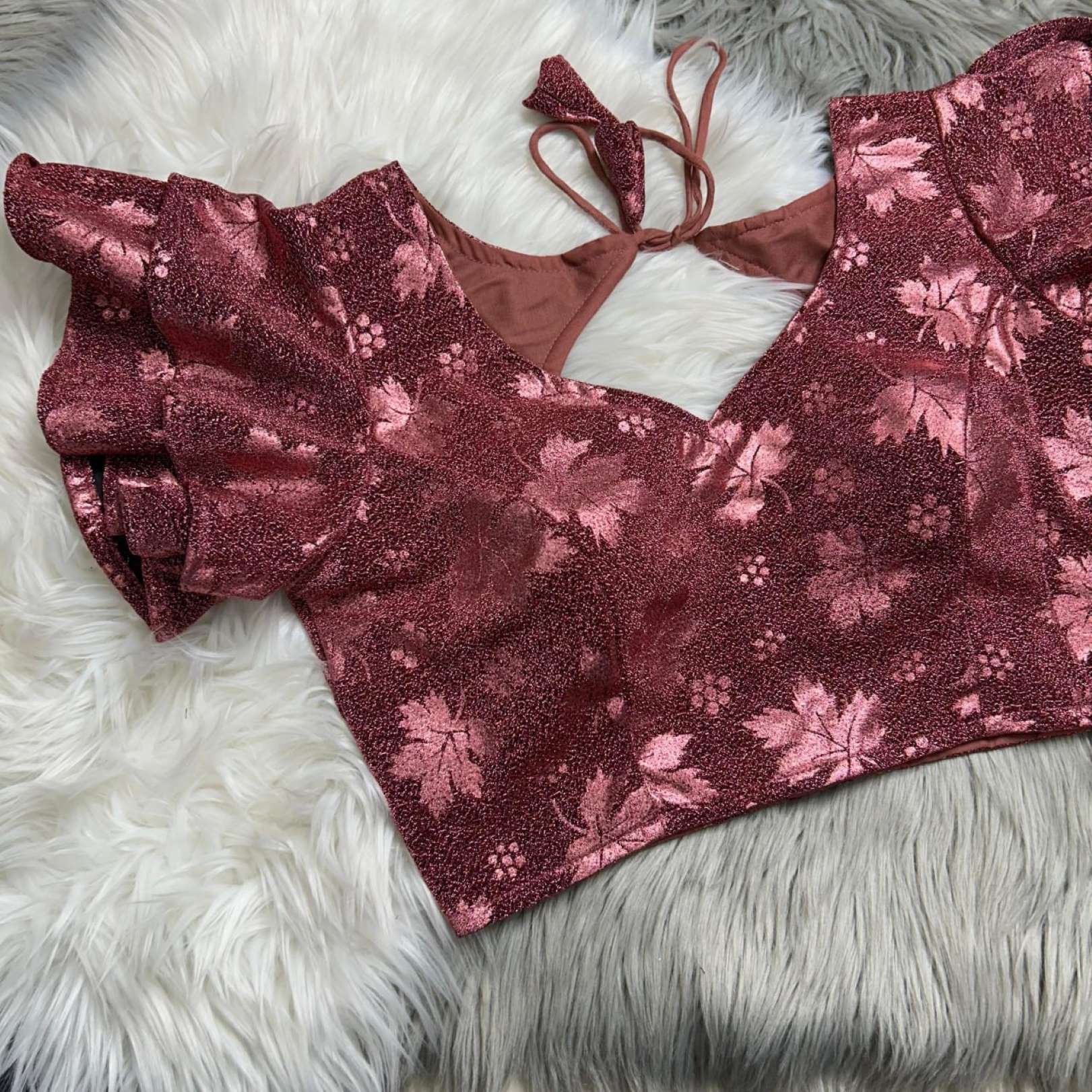 Sumshy Party Wear Ruffle Imported Koria Readymade Blouse