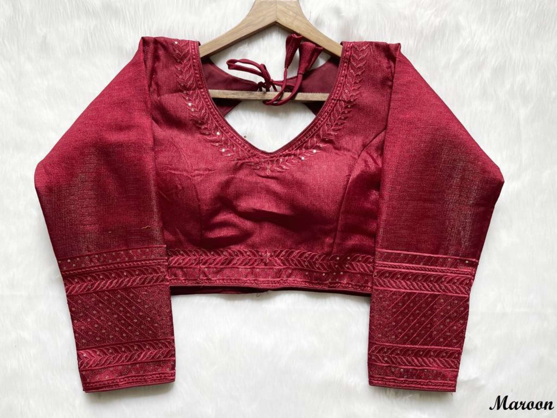 Sumshy Wedding Wear Sequence Milan Silk Blouse Online