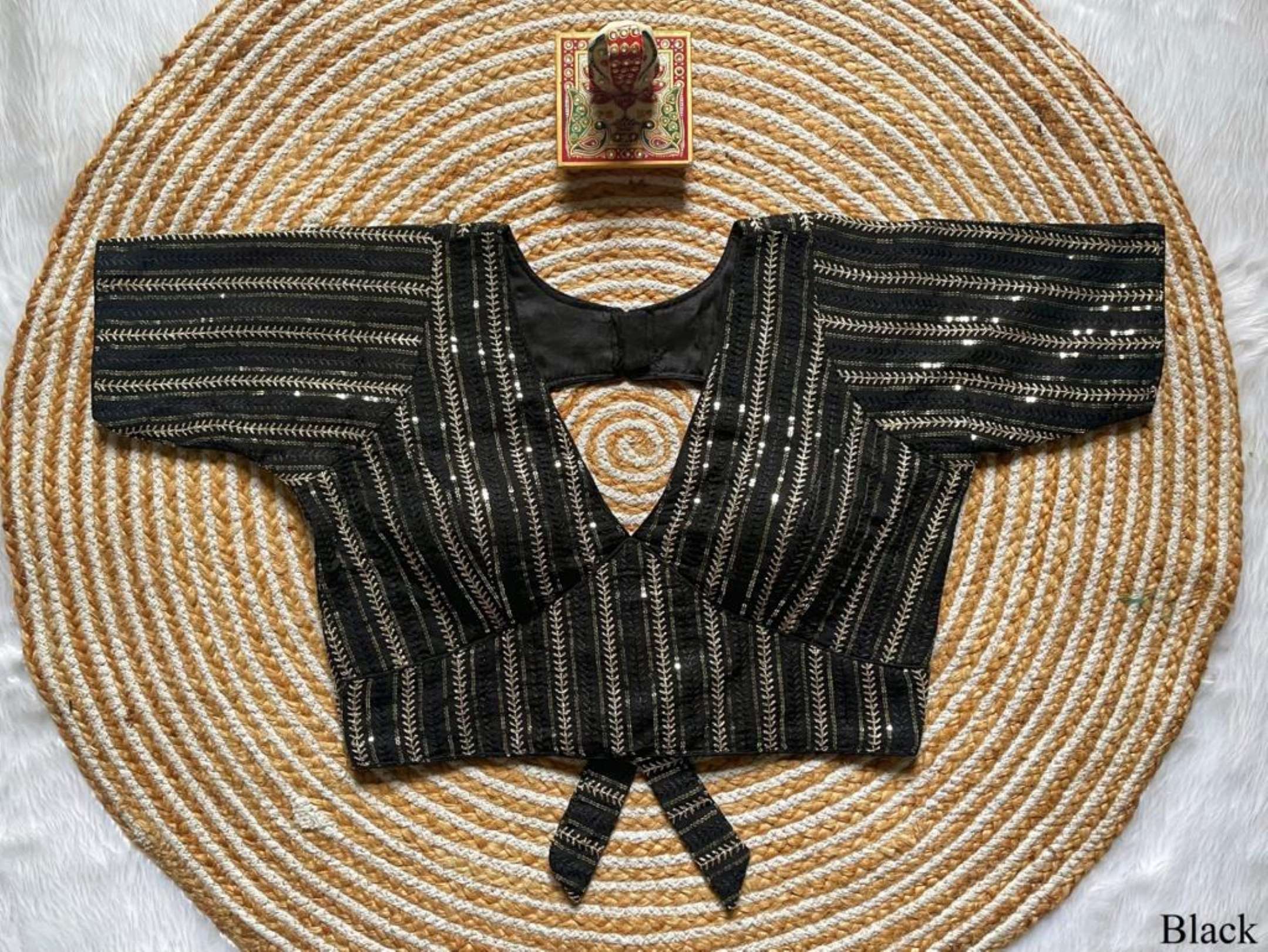 Sumshy Sabyasachi Sequence Faux Georgette Blouse