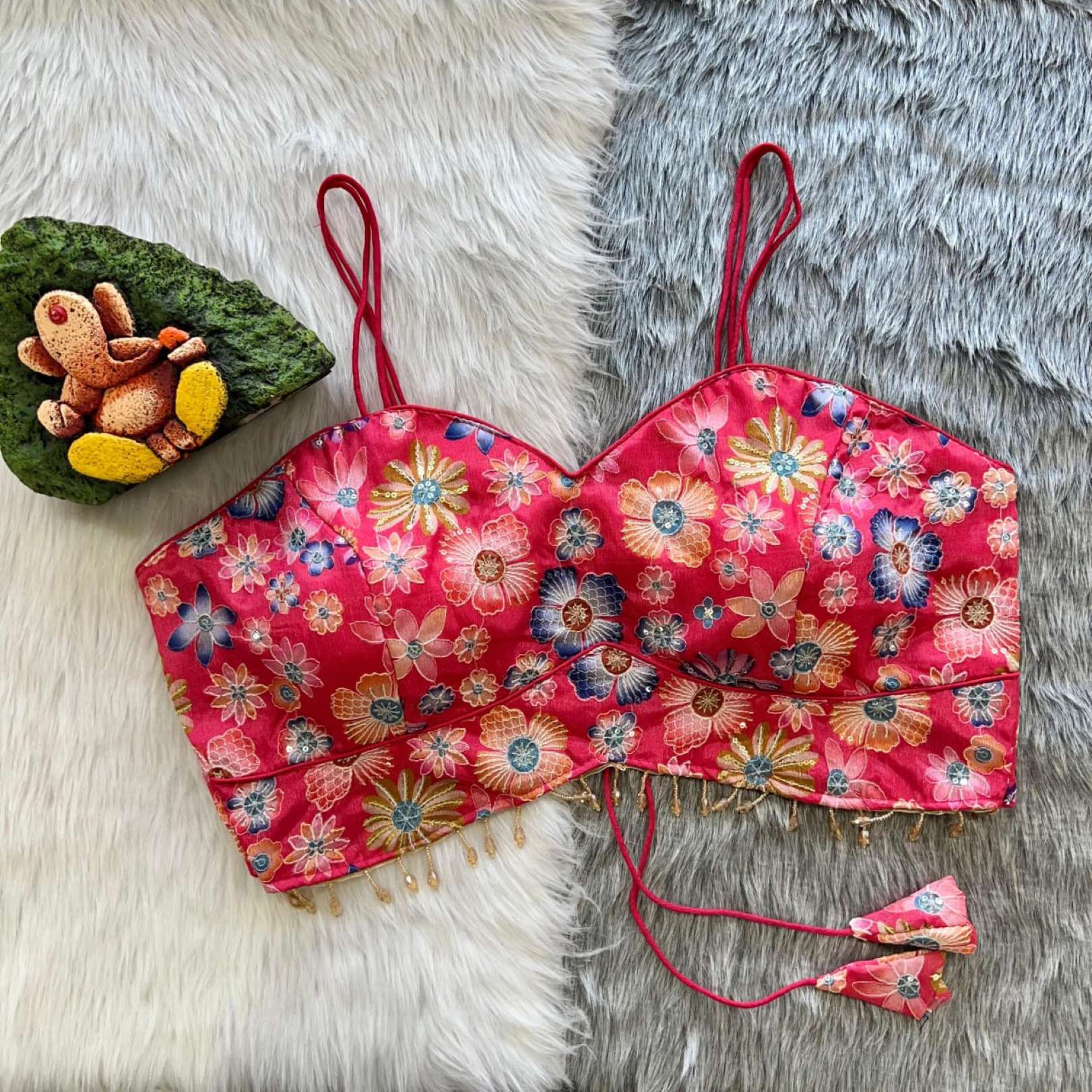 Sumshy Noodles Strips Heavy Chinon Silk Western Blouse