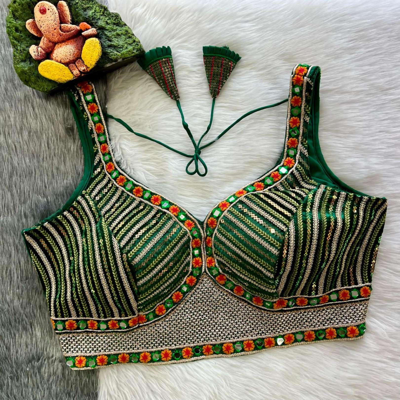 Sumshy Wedding Wear Embroidery Pure Velvet Sequence Blouse