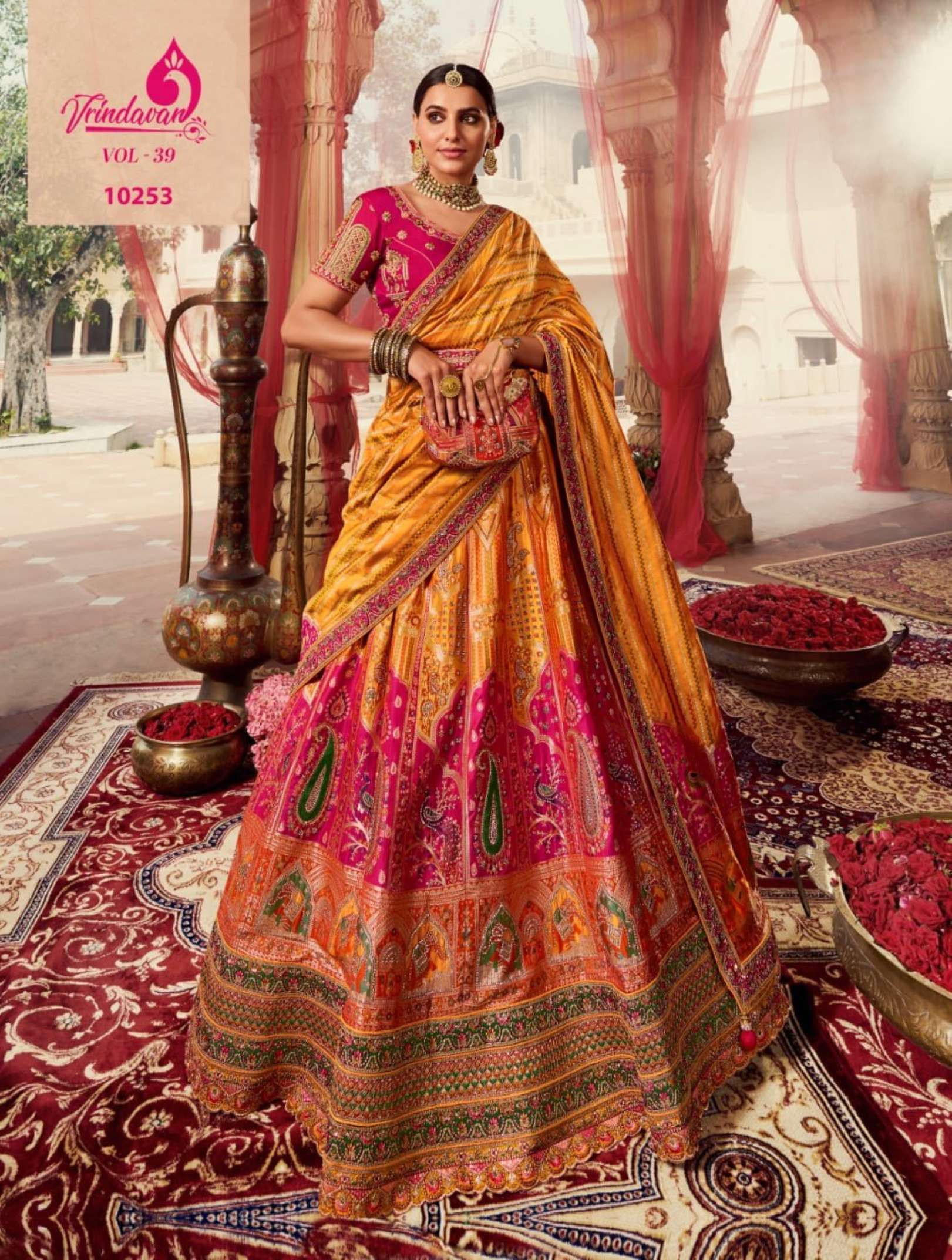 Royal Vrindavan Bridal Wear Banarasi Silk Lehenga Choli
