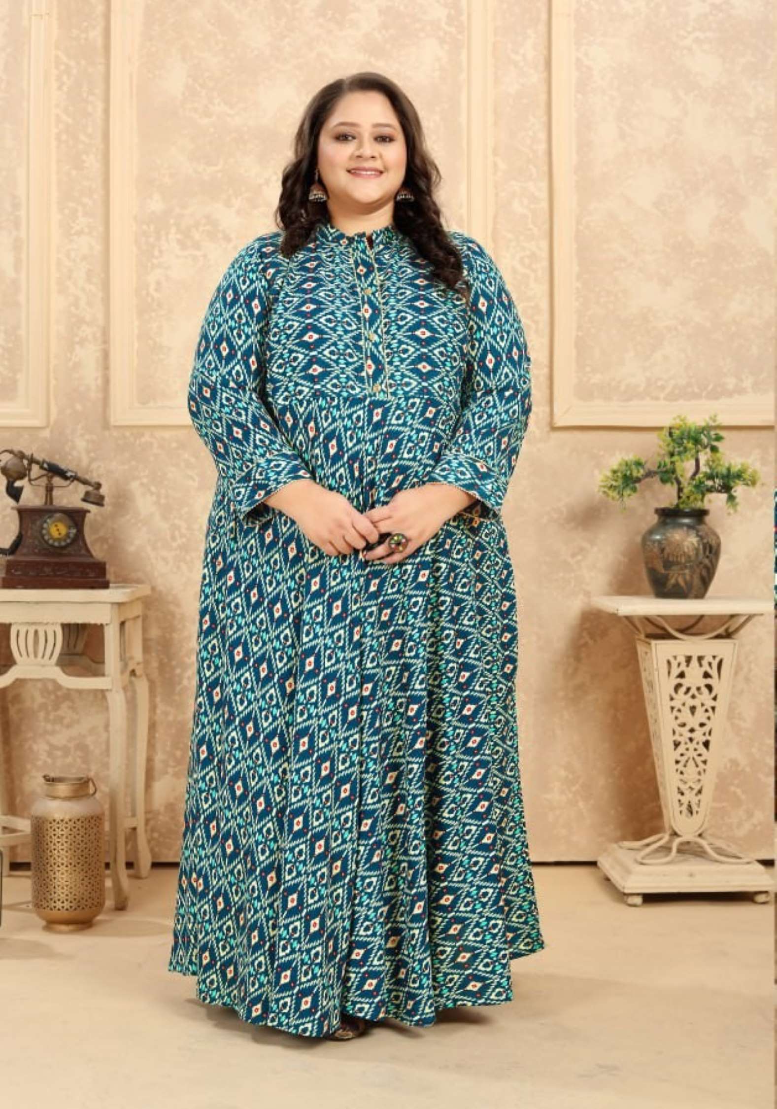 Moksh Plus Size Vol 2 Printed Premium Rayon Gown