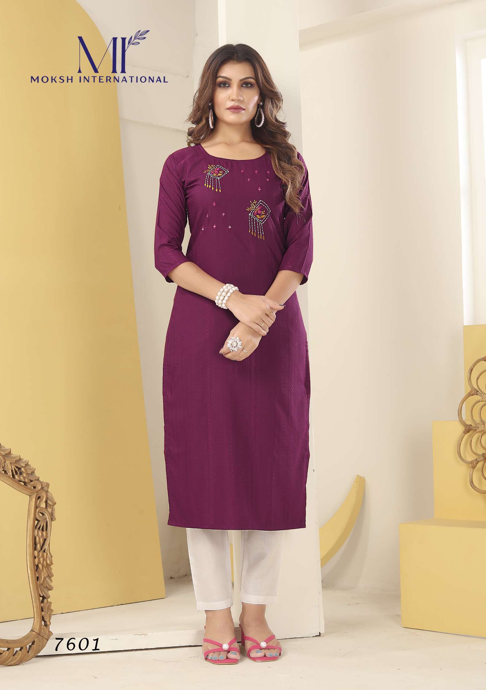 Moksh International Diva Vision Silk Ladies Kurtis