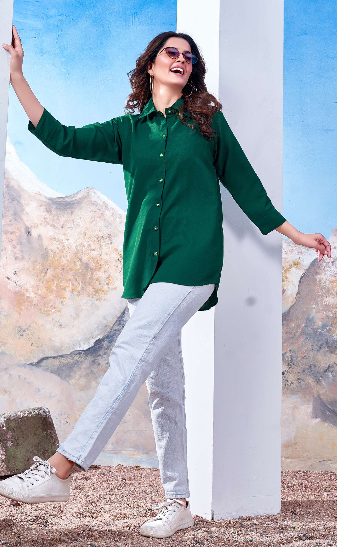 Moksh International Office Wear Mazaa Cotton Women Shirts