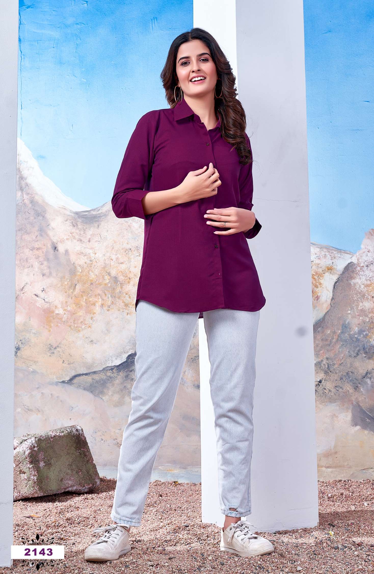 Moksh International Office Wear Mazaa Cotton Women Shirts