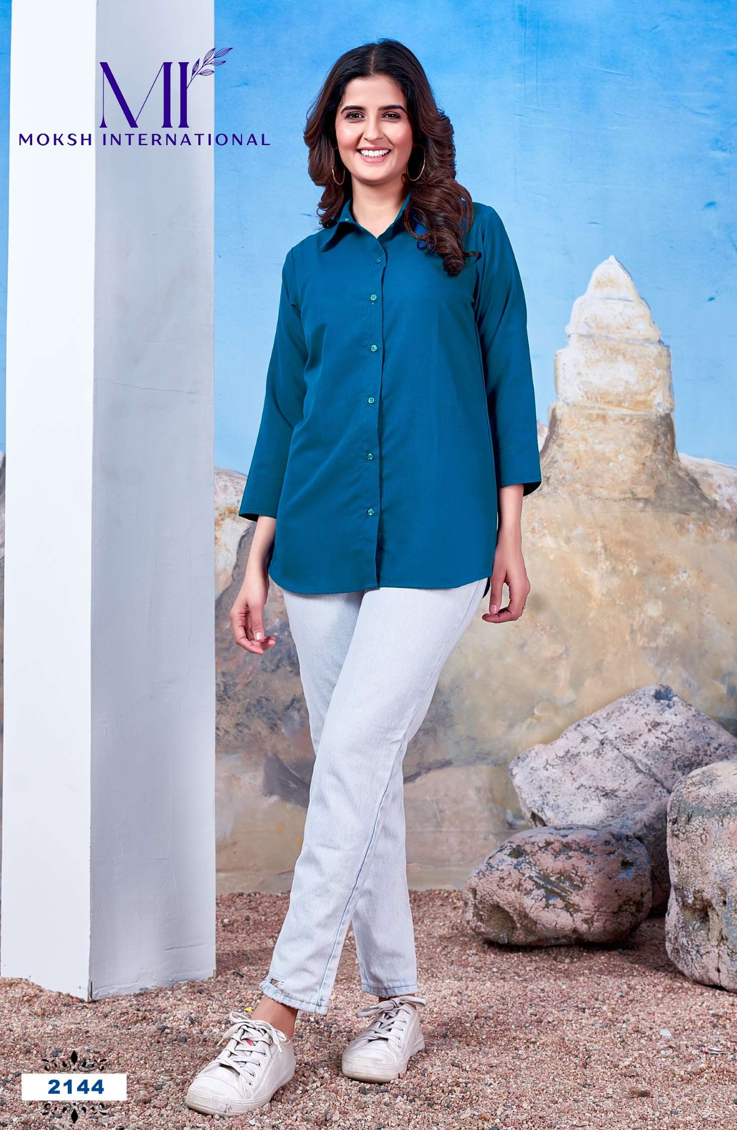 Moksh International Office Wear Mazaa Cotton Women Shirts