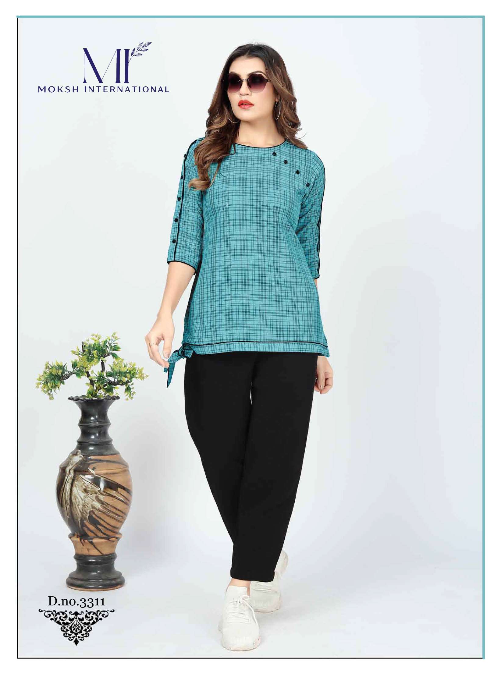 Moksh International Gatuu Printed Lining Cotton Short Top