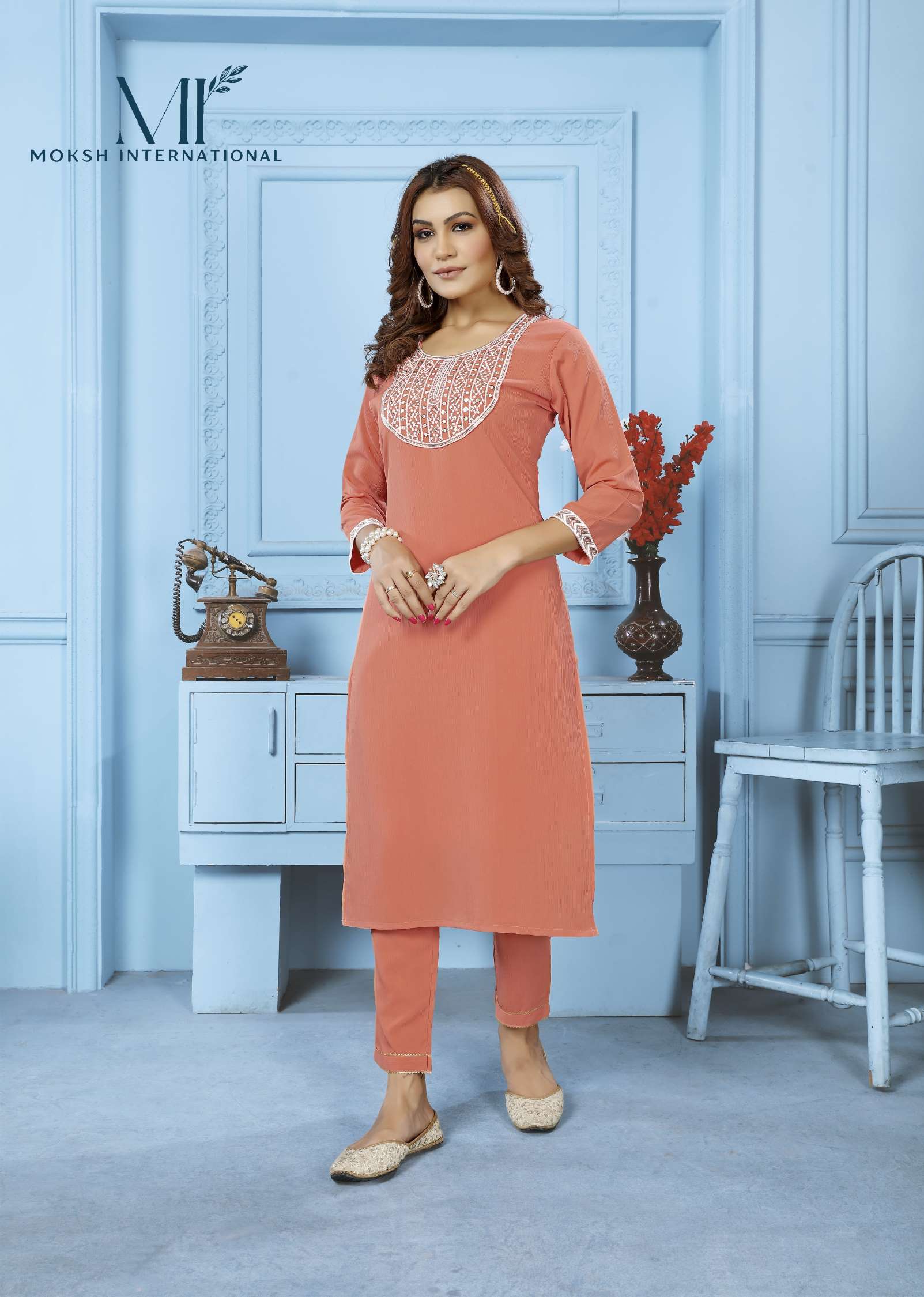 Mokesh International Goldy Vol.1 Rinkal Cotton Kurti Pent