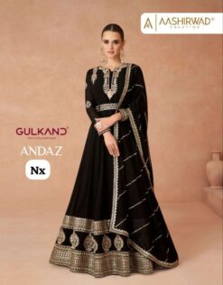 Aashirwad Andaz Real Georgette Embroidery Gown