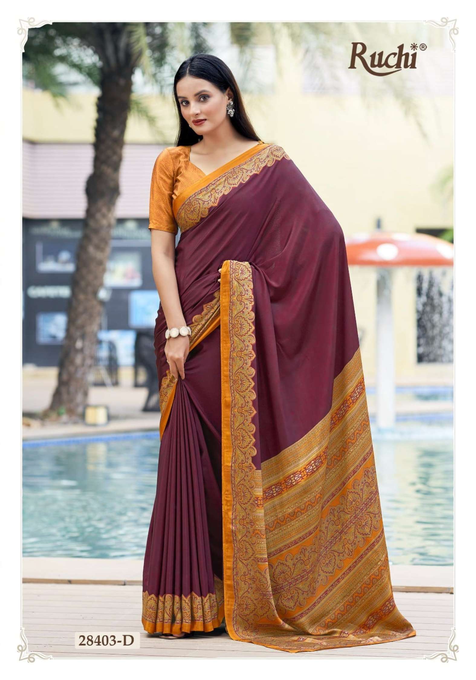 Ruchi Vivanta Printed Silk Crepe Daily Wear Sarees