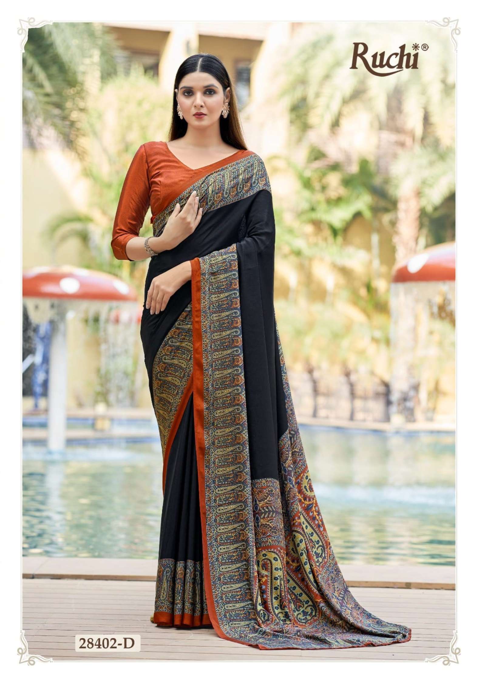 Ruchi Vivanta Printed Silk Crepe Daily Wear Sarees