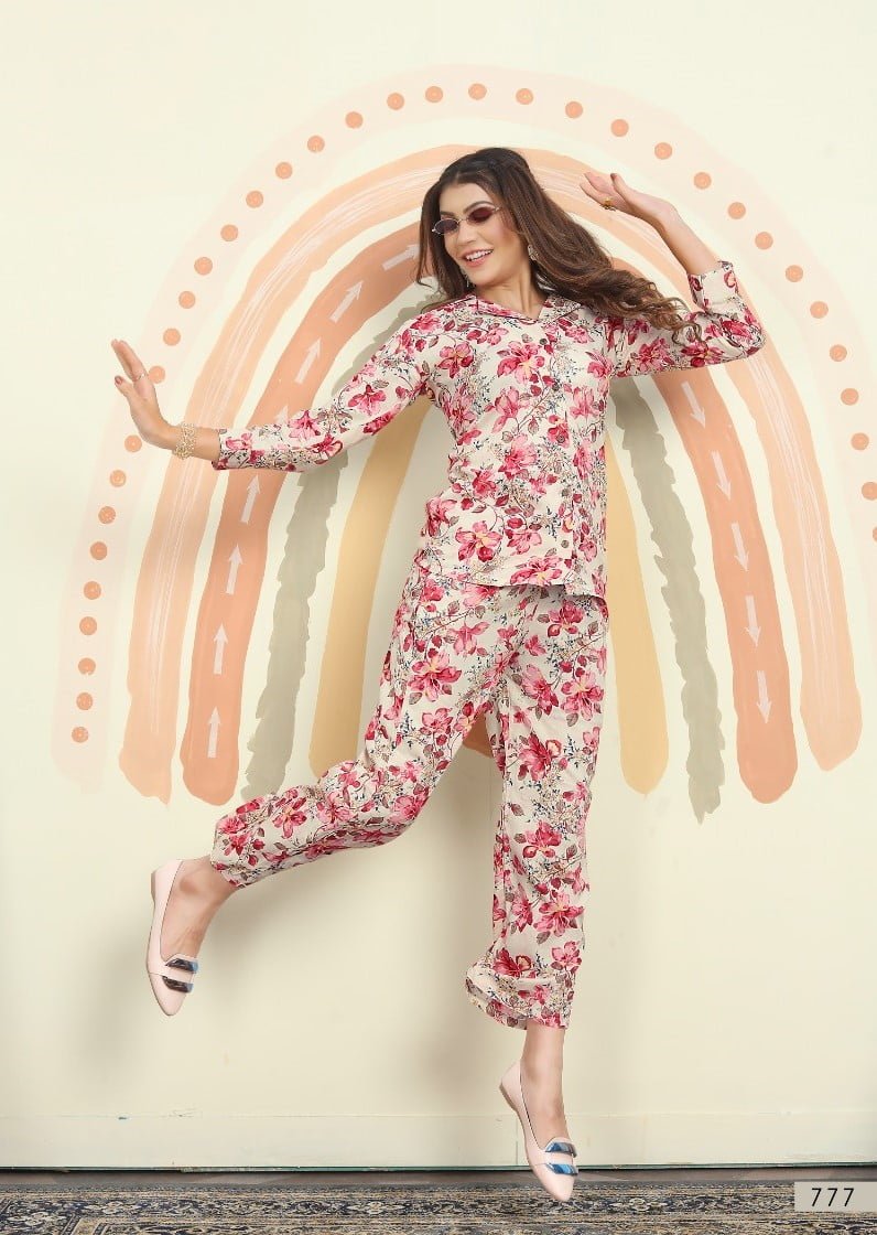 Moksh International Printed Rayon Co Ord Set Vol 2 Collection