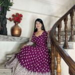 Sumshy Wedding Wear Faux Georgette Gown