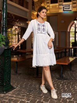 Blue Hills Ellie Rayon Embroidery Mirror Work Kurti