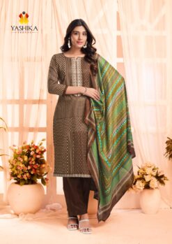 Yashika Erina Cotton Printed Dress Material Collection