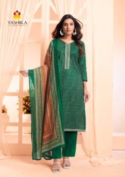 Yashika Erina Cotton Printed Dress Material Collection