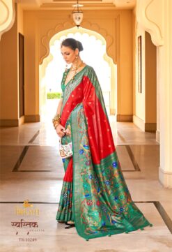 Trirath Swastik Paithani Silk Saree Collection