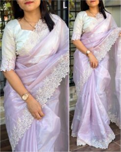 Sumshy White Rose Rangeen Silk Saree Collection