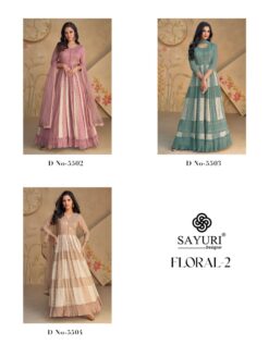 SAYURI DESIGNER FLORAL VOL-2 Gown with Dupatta