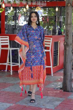 Sumshy Kaftan Chinon Printed Kaftan Collection