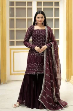 Designer Party Wear Sharara Suit New Collection