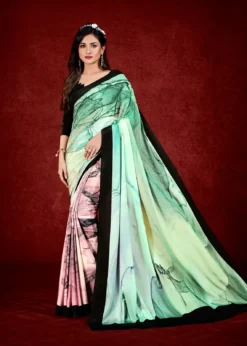 Jivora Espana Digital Printed Crepe Saree Online