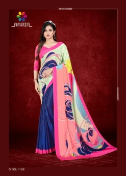 Jivora Espana Digital Printed Crepe Saree Online
