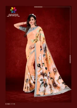 Jivora Espana Digital Printed Crepe Saree Online
