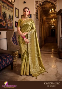 KL-Enterprise Kavykala Silk Tissue Silk Saree Under 5000