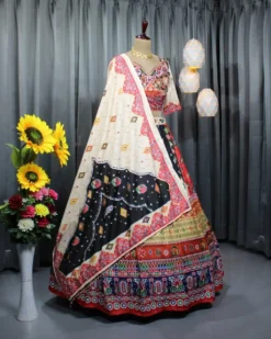Designer Lehenga Choli With Digital Print Mirror Work