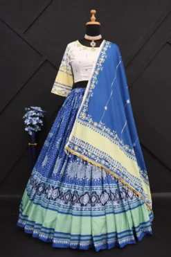 Sawan Special Green Lehenga Choli With Dupatta