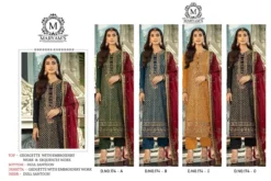 Designer Georgette Pakistani Dress Material With Embroidery Work