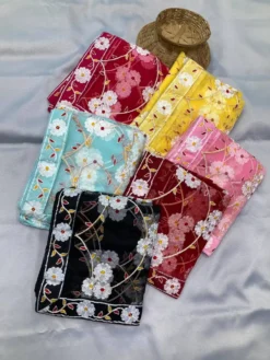 Vaamika Soft Net Designer Saree Wholesale Collection