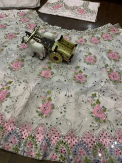 Designer SBD 1593 Party Wear Organza Lehenga Choli Embroidery