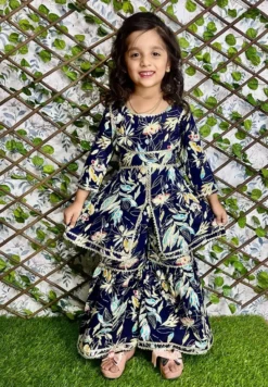 1017 Sharara Suit With Printed Kid Wear Fancy