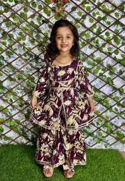 1017 Sharara Suit With Printed Kid Wear Fancy