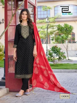 Blue Hills Royal Touch Vol 10 Rayon Kurti Pant Set with Dupatta