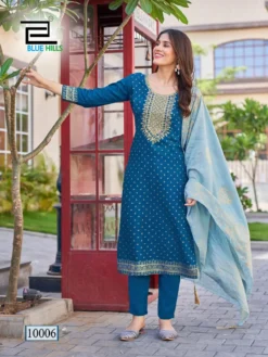 Blue Hills Royal Touch Vol 10 Rayon Kurti Pant Set with Dupatta