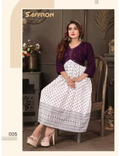 Fashion Talk Saffron Vol 2 Rayon Kurti for Women