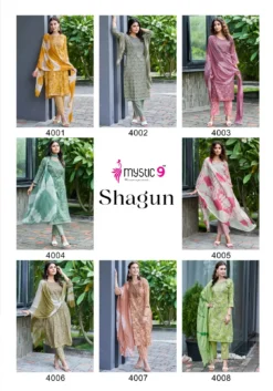 Mystic 9 Shagun Vol 4 Kurti Pant Set with Dupatta Under 500