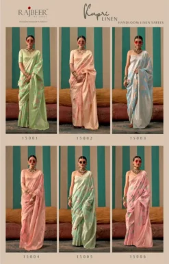 Rajbeer Kapri Linen Handloom Linen Sarees Online